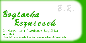 boglarka reznicsek business card